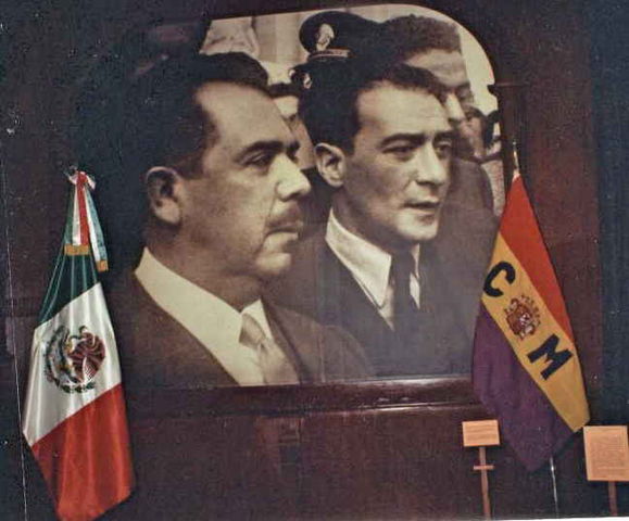 Lázaro Cárdenas y Vicente Lombardo, homenaje del exilio español