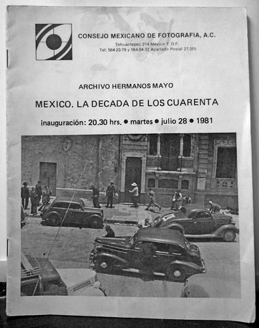 Folleto del Consejo Mexicano de Fotografía. 1981