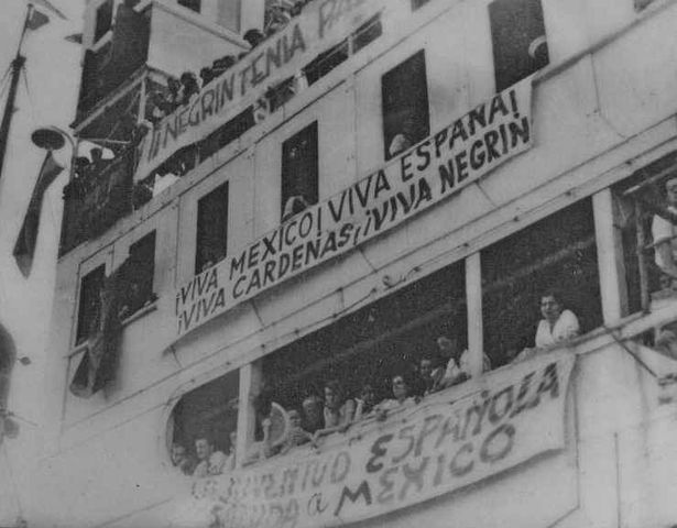 Recepción del Sinaia a su llegada a Veracruz, México. (1939)