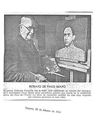 Retrato de Paco Mayo, obra del pintor Ceferino Palencia 1954