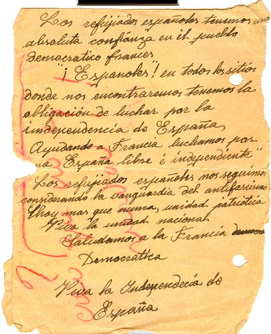Carta de María Luisa González a los españoles