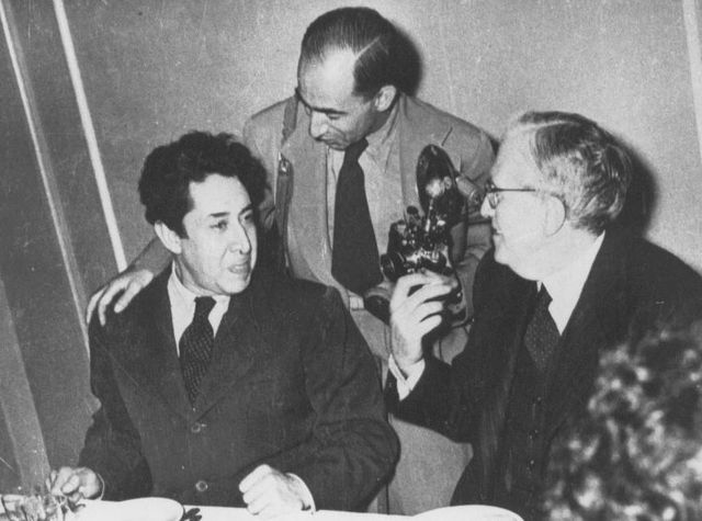 David Alfaro Siqueiros, Paco Mayo y Julio Álvarez del Vayo